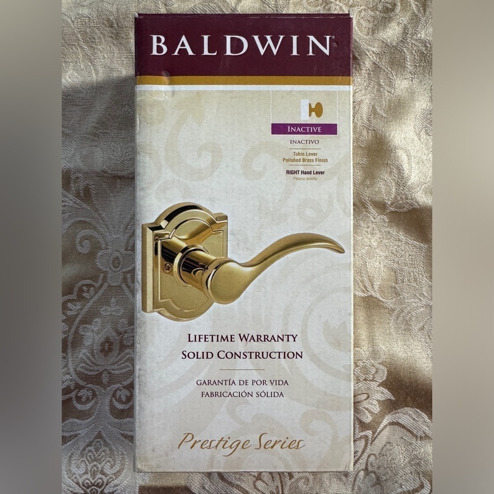 Baldwin Prestige Series Polished Brass Finish Right Handed Non-Turning